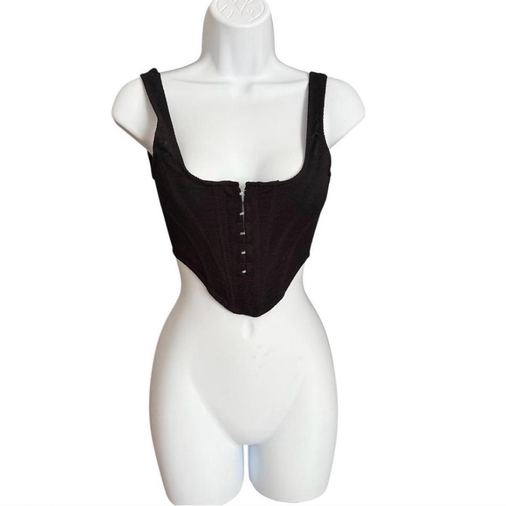White Fox Boutique Black Corset Top Women’s Size XS